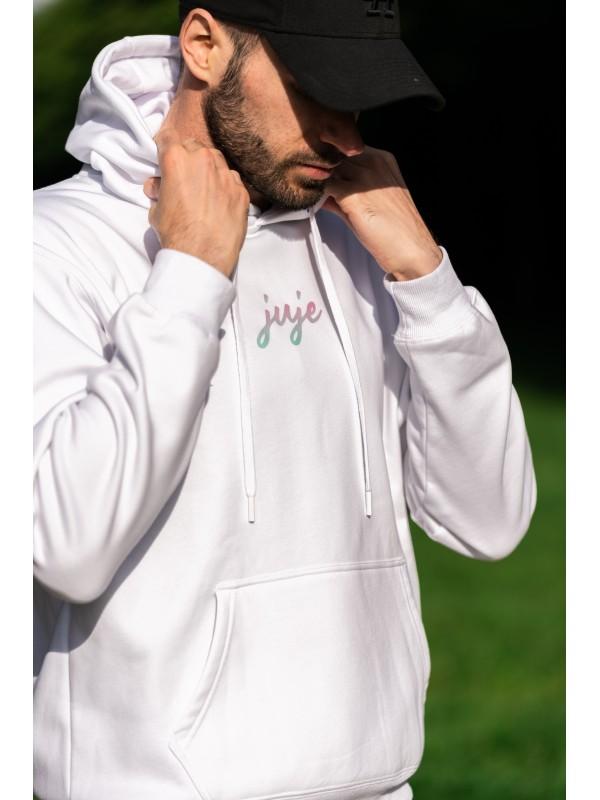 Pink blue white hoodie hotsell